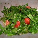 Chou collard aux tomates et au basilic