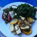 Kale & Cucumber Salad with Tahini Avocado Dressing