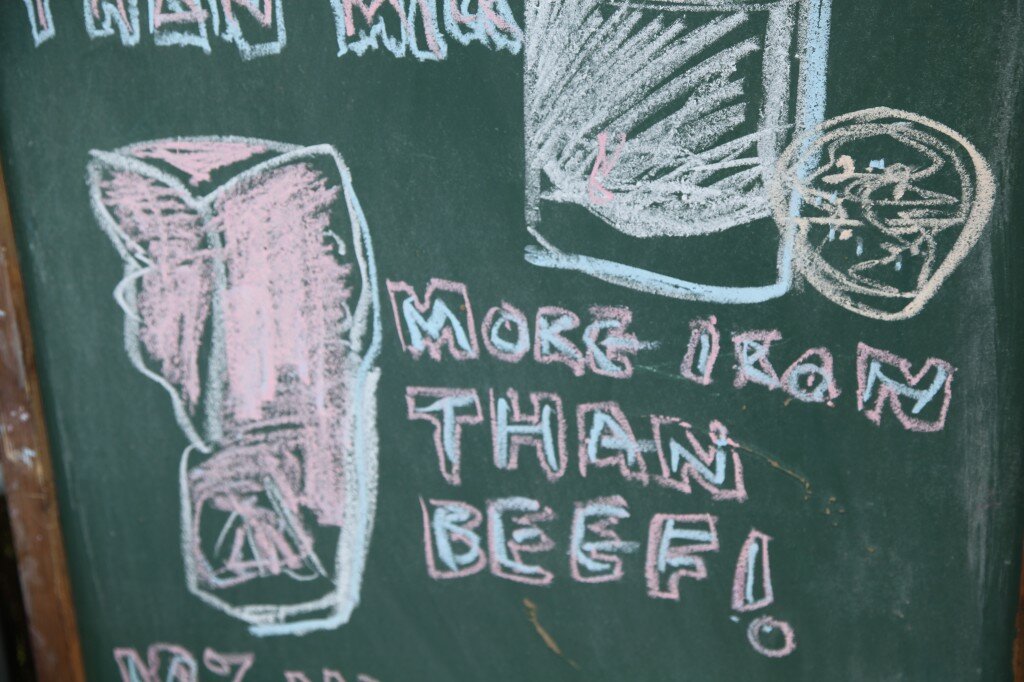 Kale has more iron...