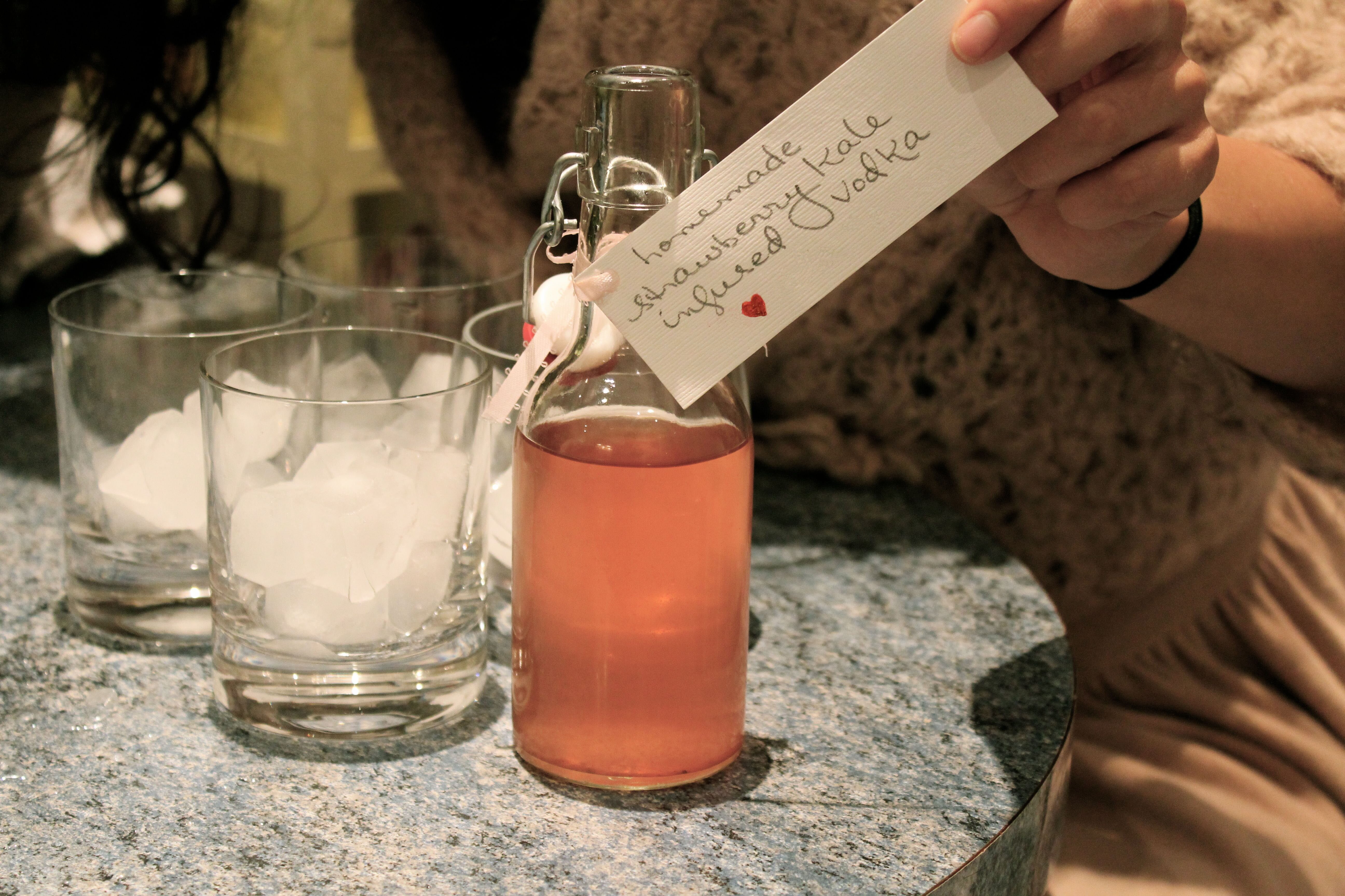  Kale-Strawberry Infused Vodka